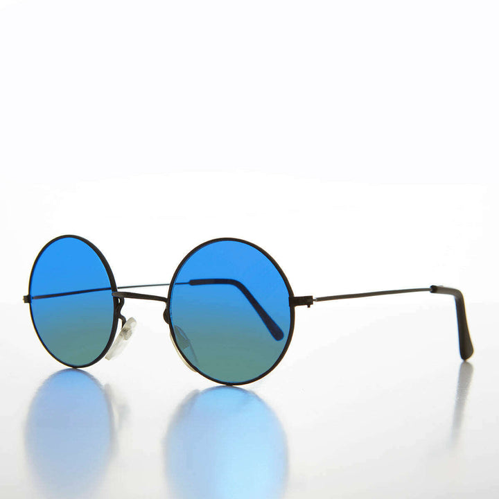 Round Ocean Lens Hippy Vintage Sunglasses - Agean