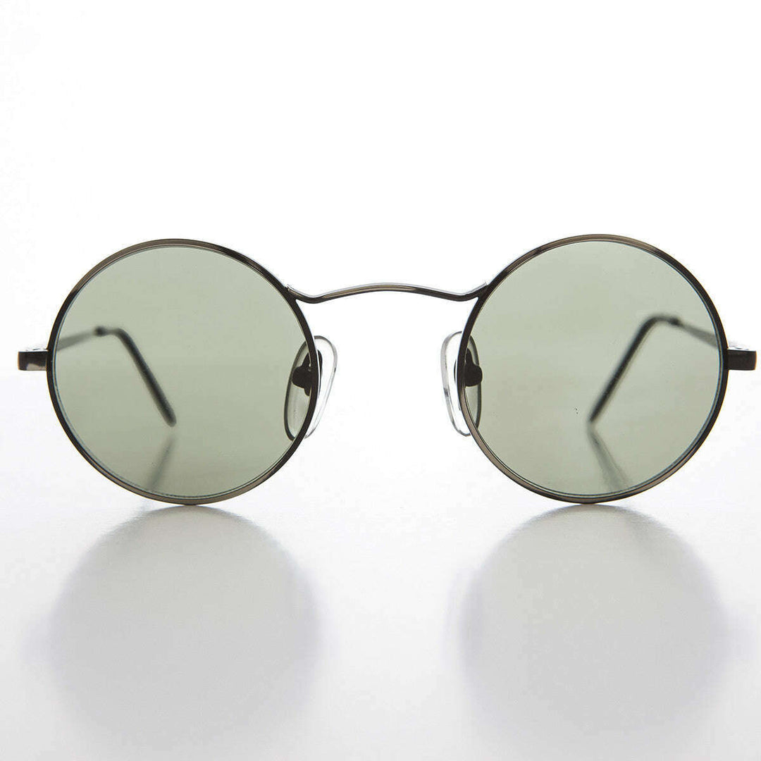 Round Wire Rim Teashade Vintage Sunglass - Vox 1