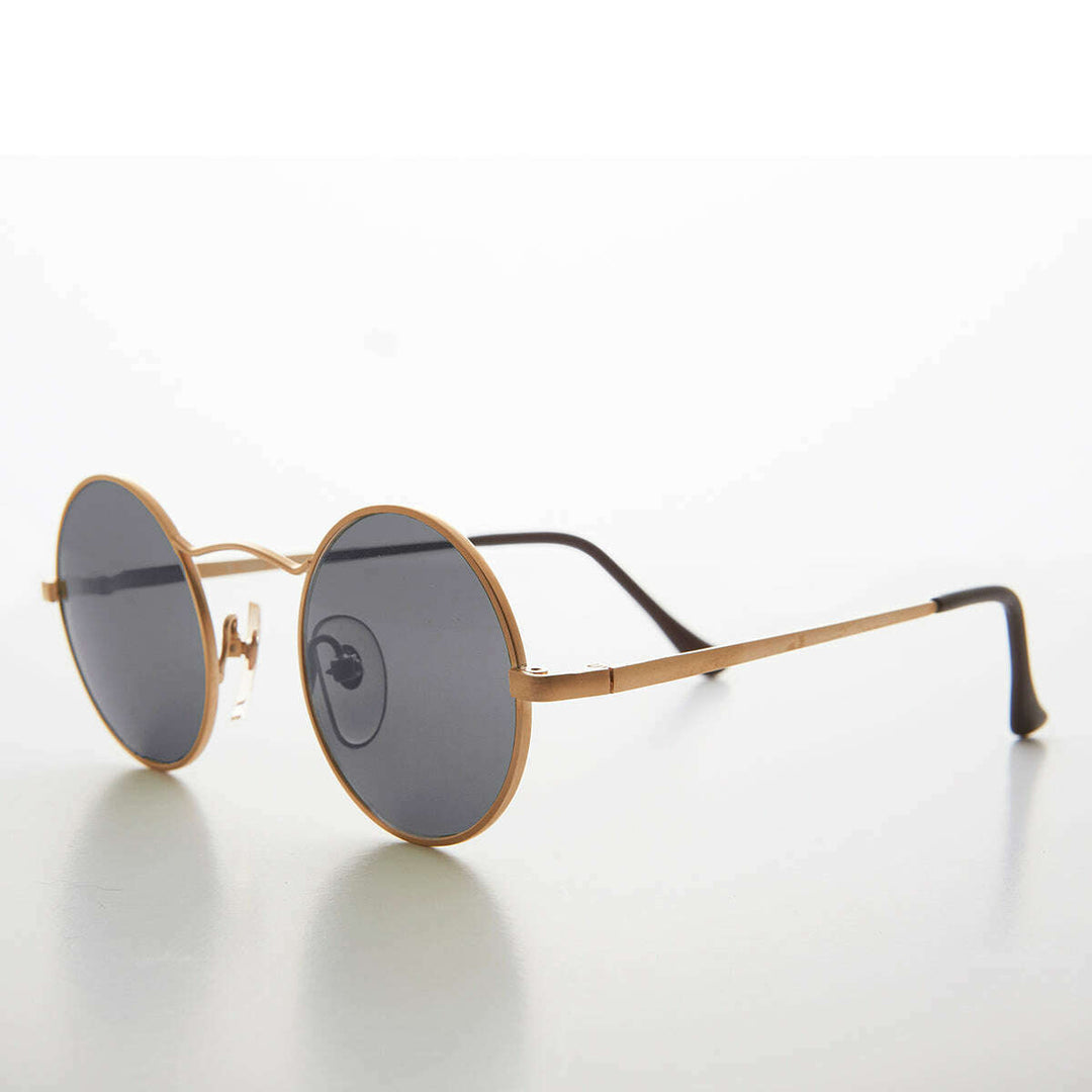 Round Wire Rim Teashade Vintage Sunglass - Vox 2