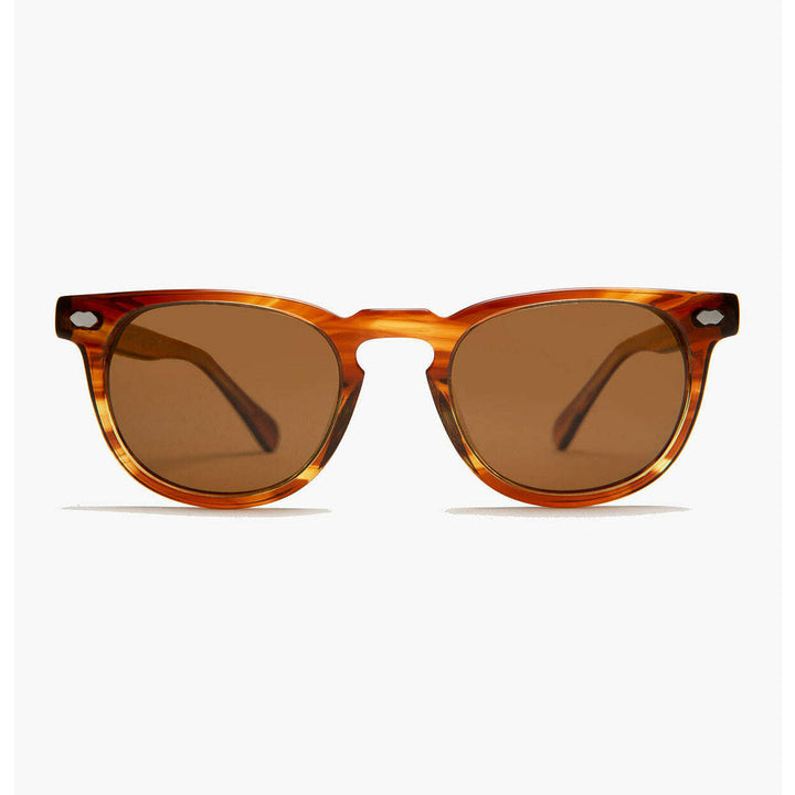 Rounded Square Tortoise Sunglass with Polarized Lens - Blaine
