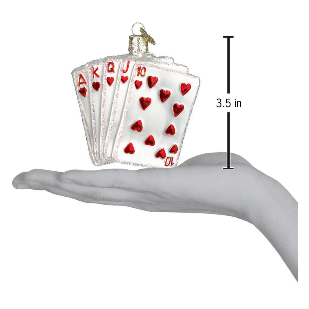 Old World Christmas Royal Flush Blown Glass Ornament