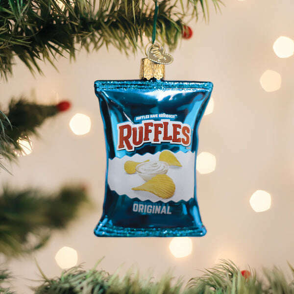 Old World Christmas Ruffles Original Chips Blown Glass Ornament