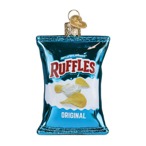 Old World Christmas Ruffles Original Chips Blown Glass Ornament