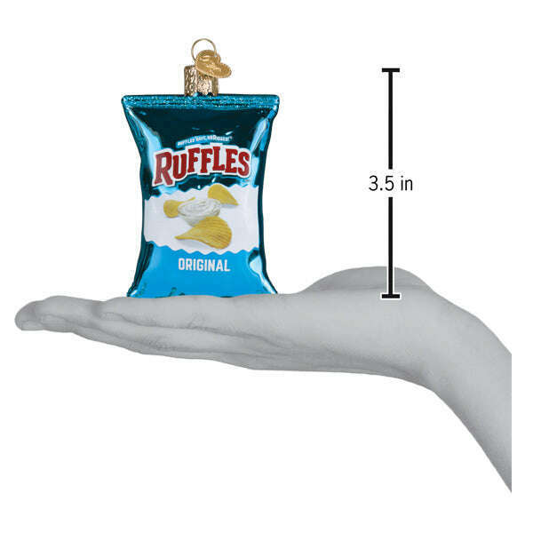 Old World Christmas Ruffles Original Chips Blown Glass Ornament