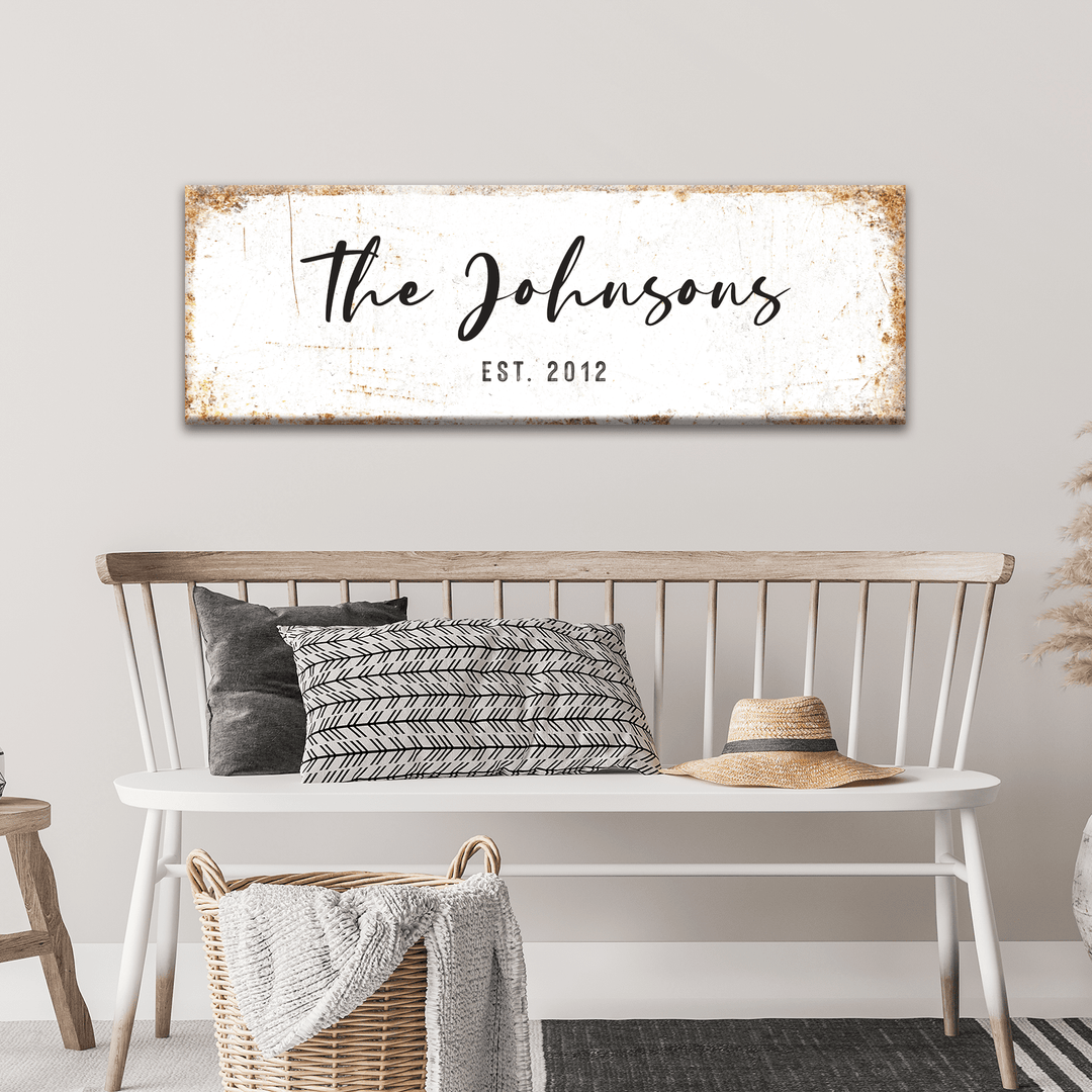 Rustic Family Name Sign