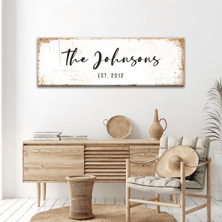 Rustic Family Name Sign