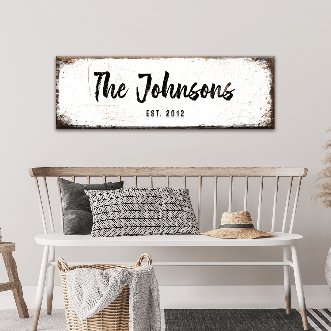 Rustic Family Name Sign