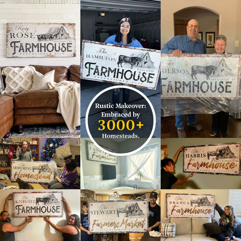 Rustic Farmhouse Sign (Made In USA)