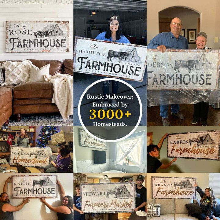 Rustic Farmhouse Sign (Made In USA)