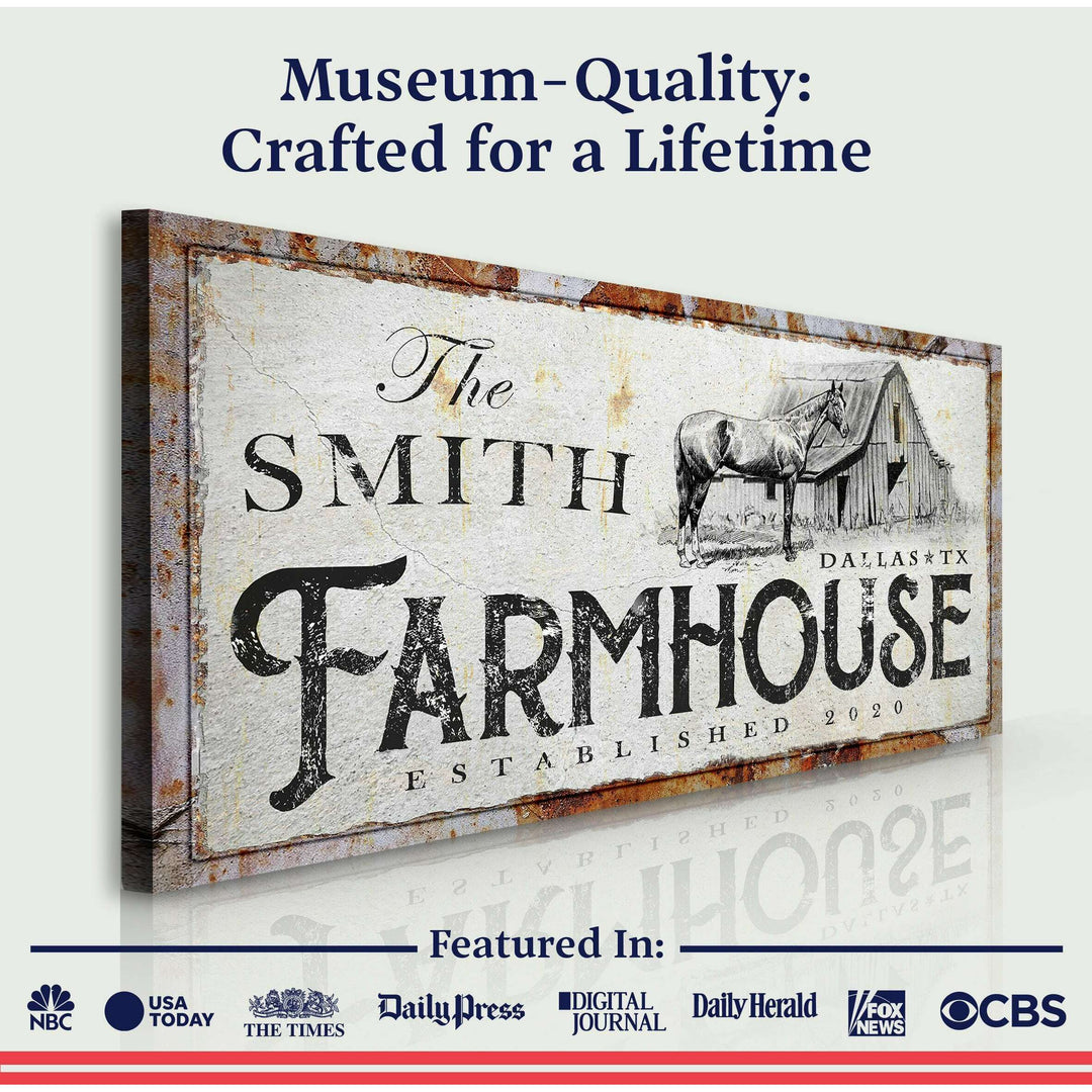 Rustic Horse Farmhouse Sign