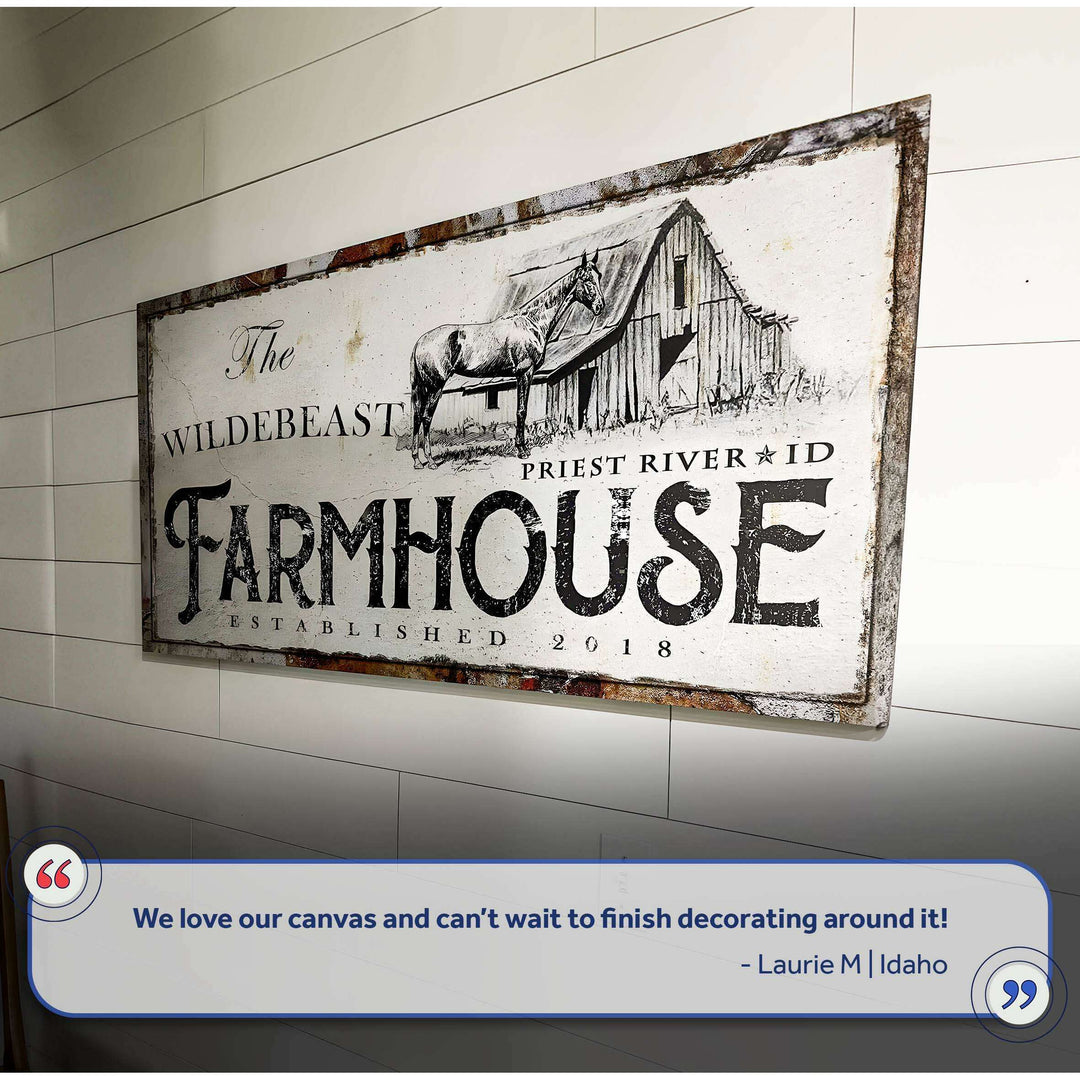 Rustic Horse Farmhouse Sign