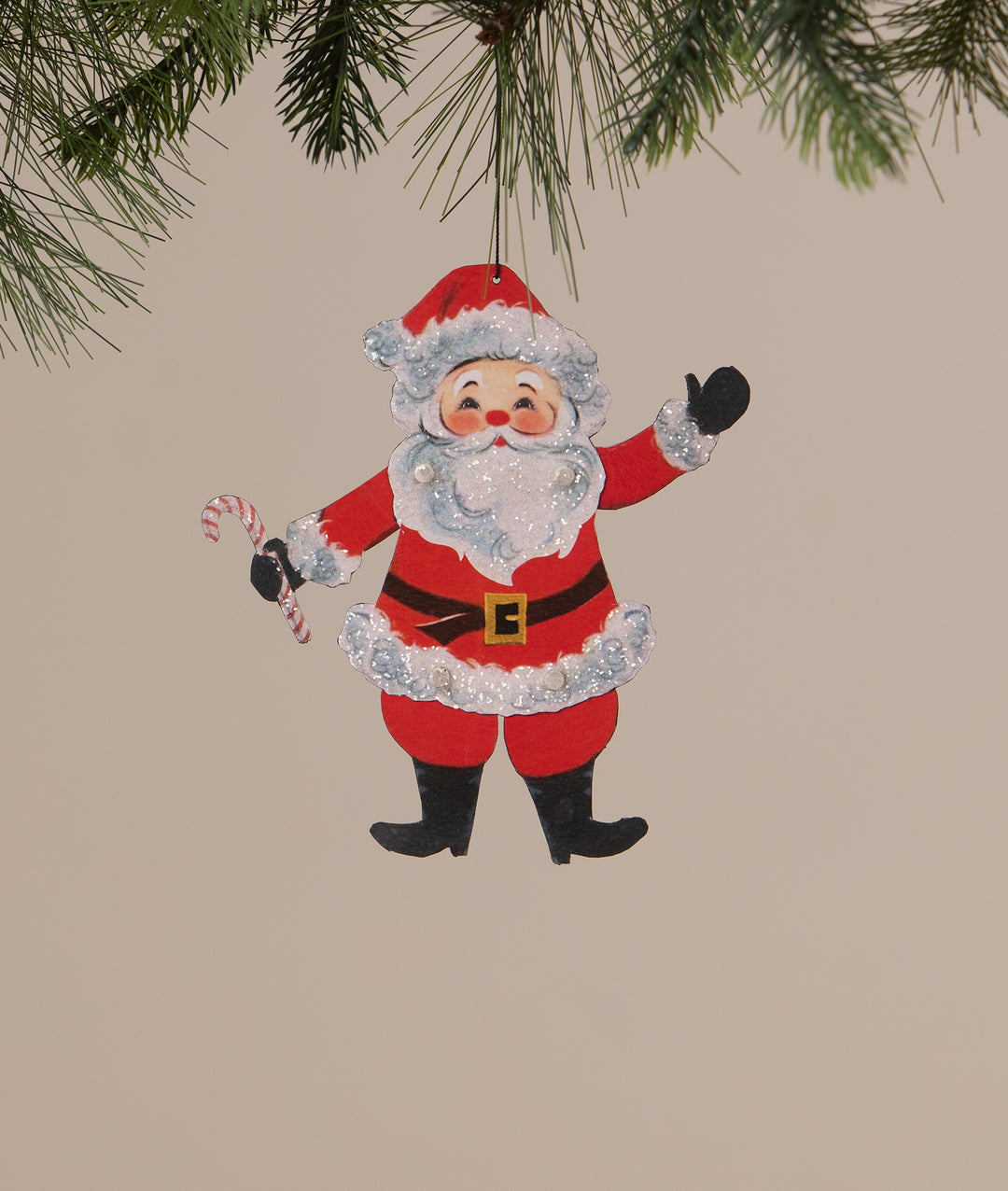 Retro Rockin' Santa Ornament by Bethany Lowe Designs, image 2