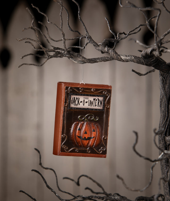 Jack-O-Lantern Book Ornament by Bethany Lowe Designs, halloween decor