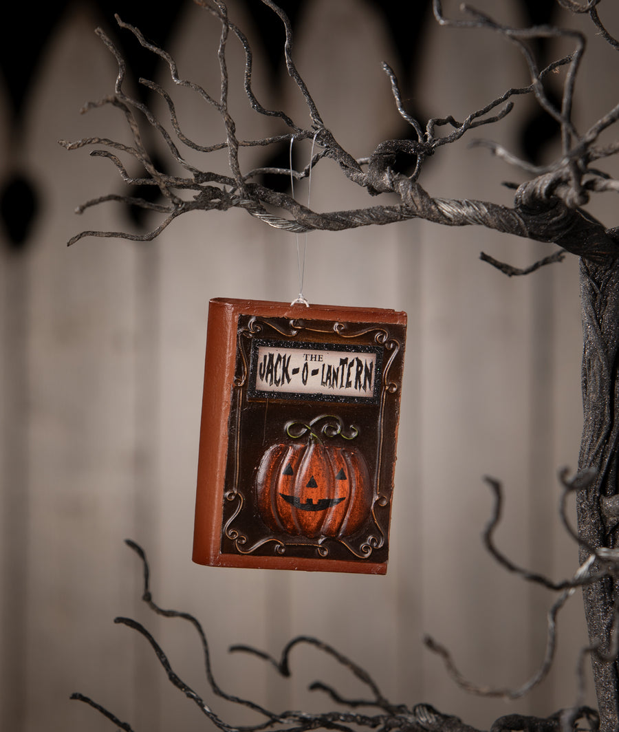 Jack-O-Lantern Book Ornament by Bethany Lowe Designs, halloween decor
