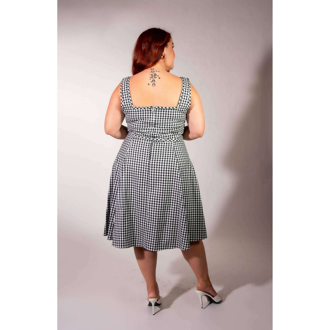 Sadie Dress - Black Gingham