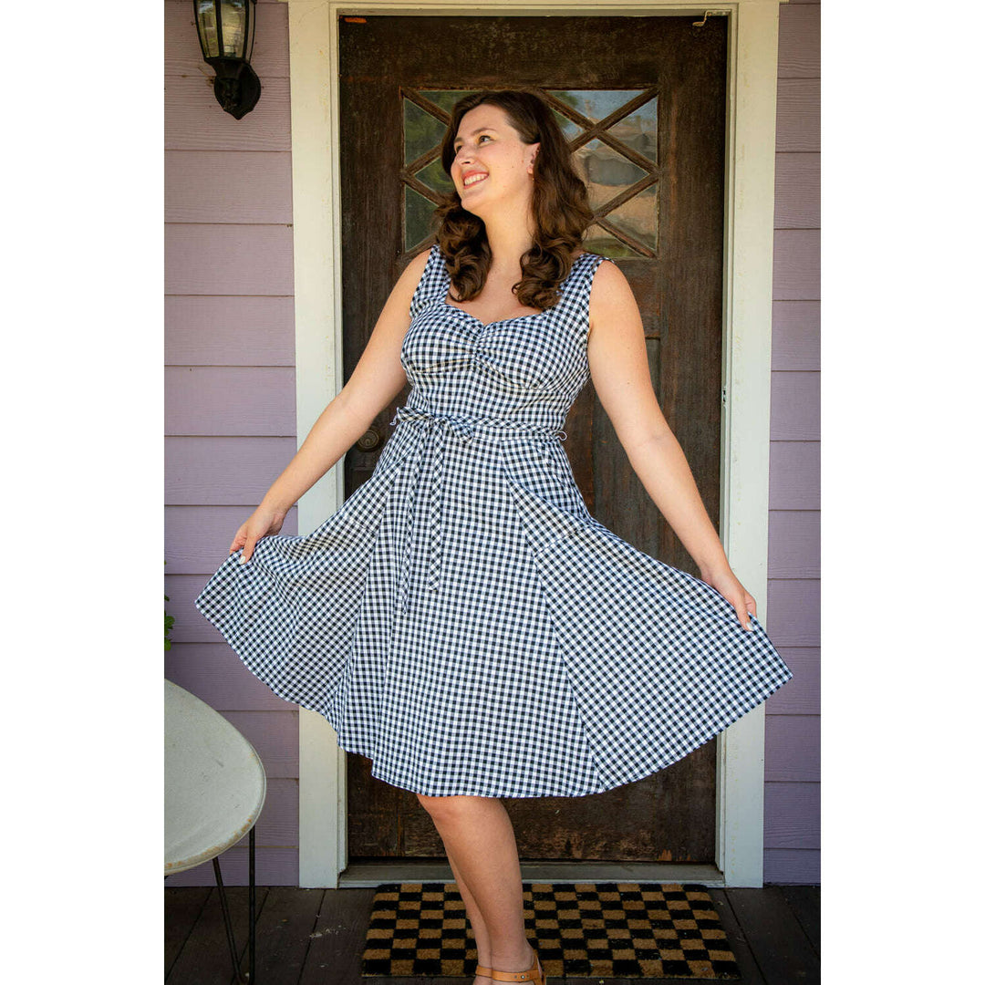 Sadie Dress - Black Gingham