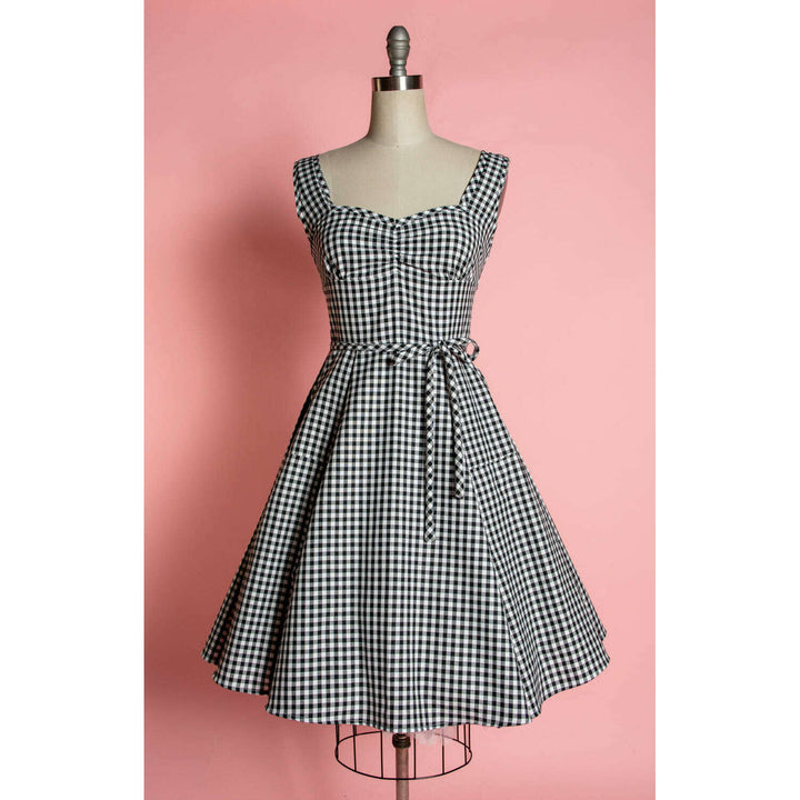 Sadie Dress - Black Gingham