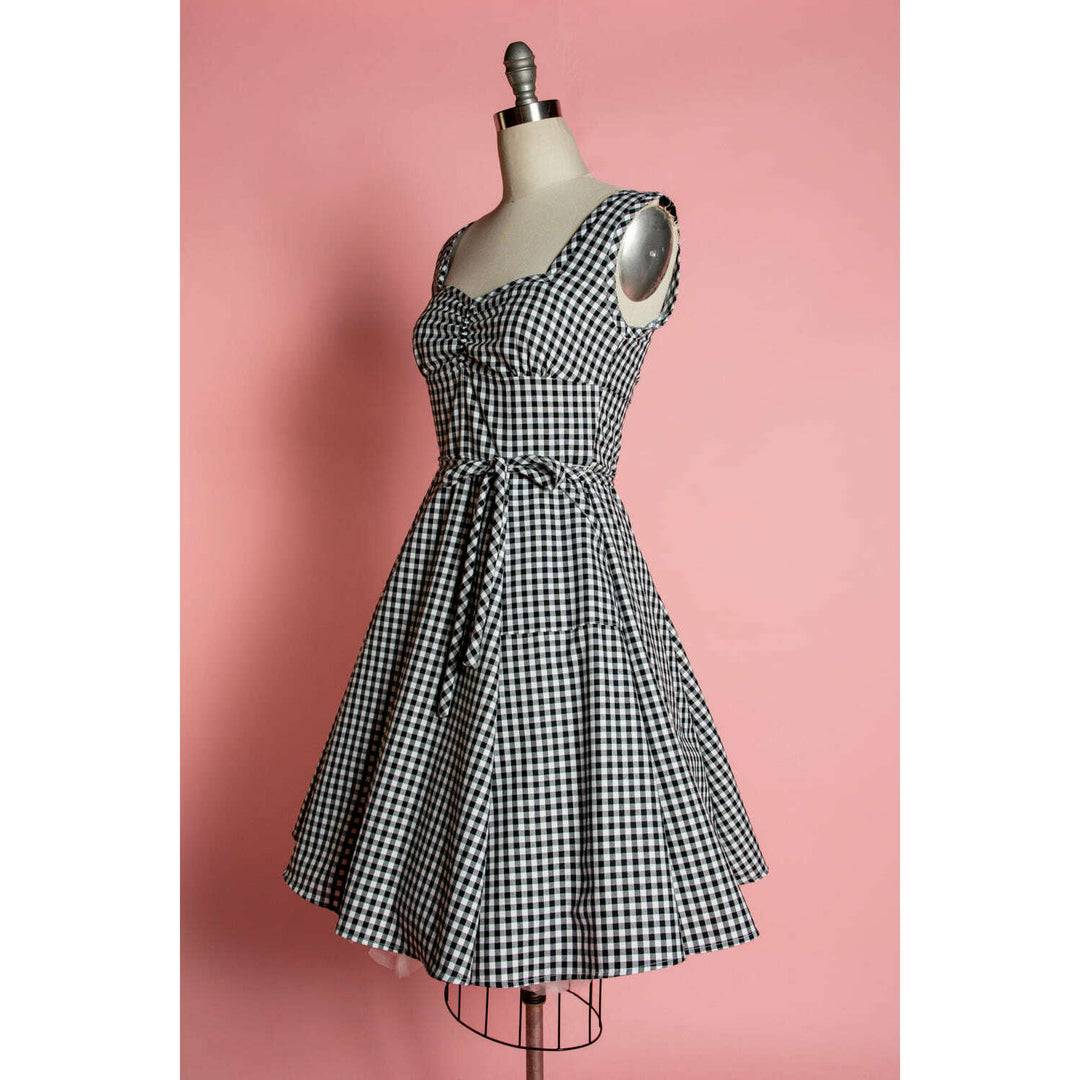 Sadie Dress - Black Gingham