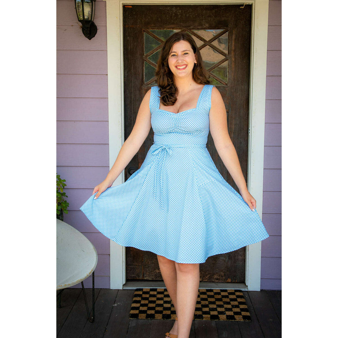 Sadie Dress - Little Sky Gingham *sale