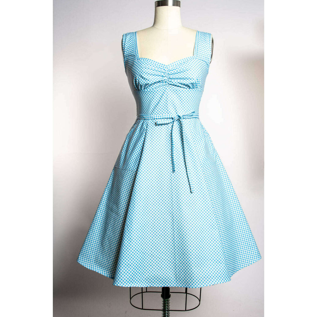 Sadie Dress - Little Sky Gingham *sale