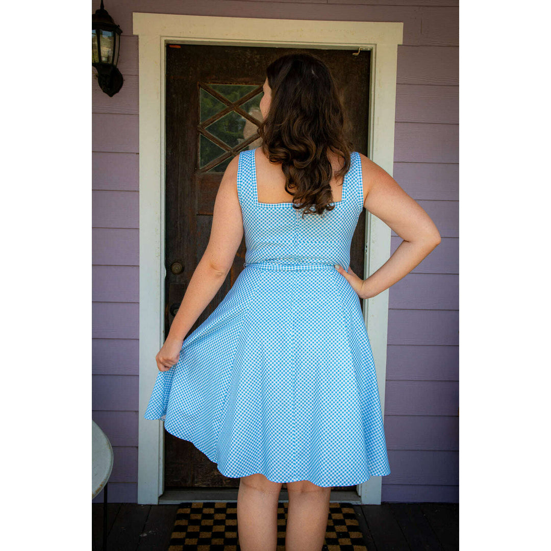 Sadie Dress - Little Sky Gingham *sale