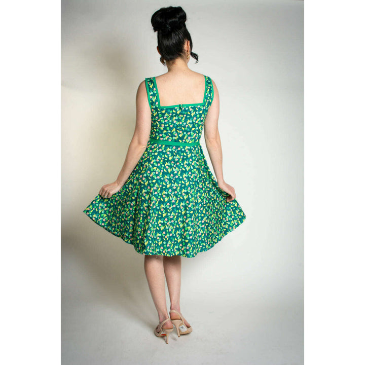 Sadie Dress- Green Cherries*sale