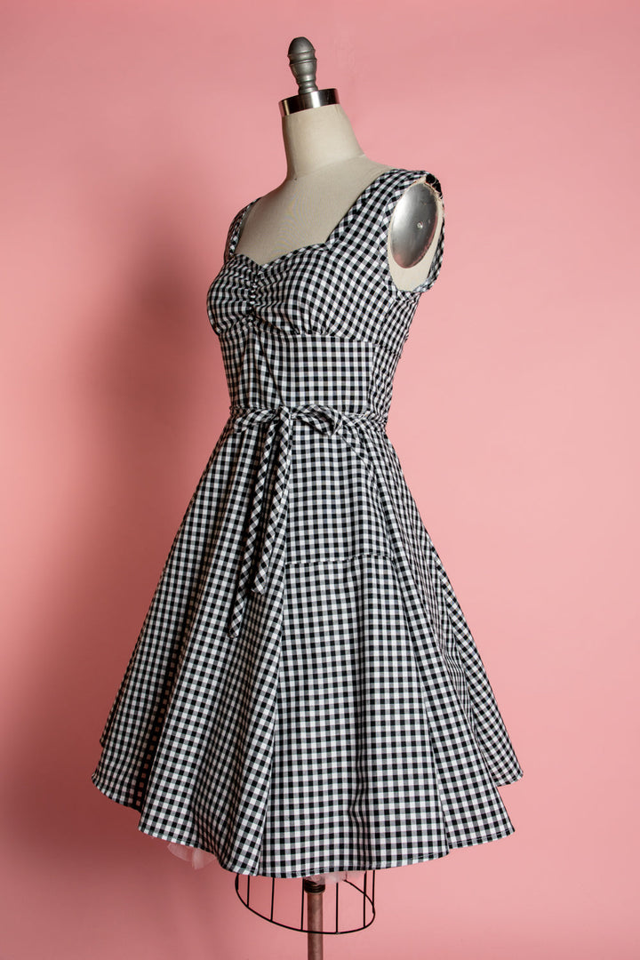 Sadie Dress - Black Gingham