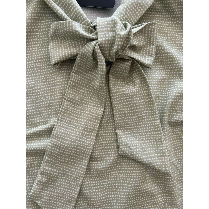Sage Dot Bow Top