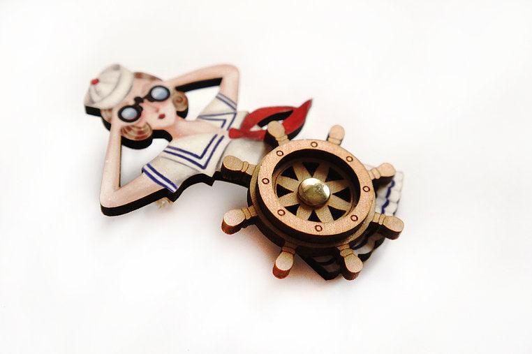 Sailor Pin Up Brooch by Laliblue - Quirks!