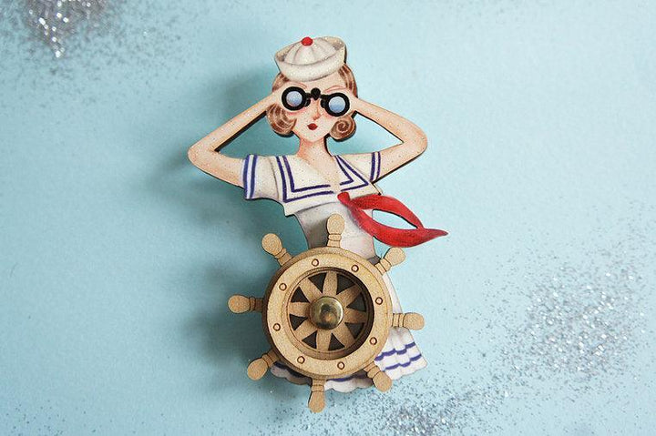 Sailor Pin Up Brooch by Laliblue - Quirks!