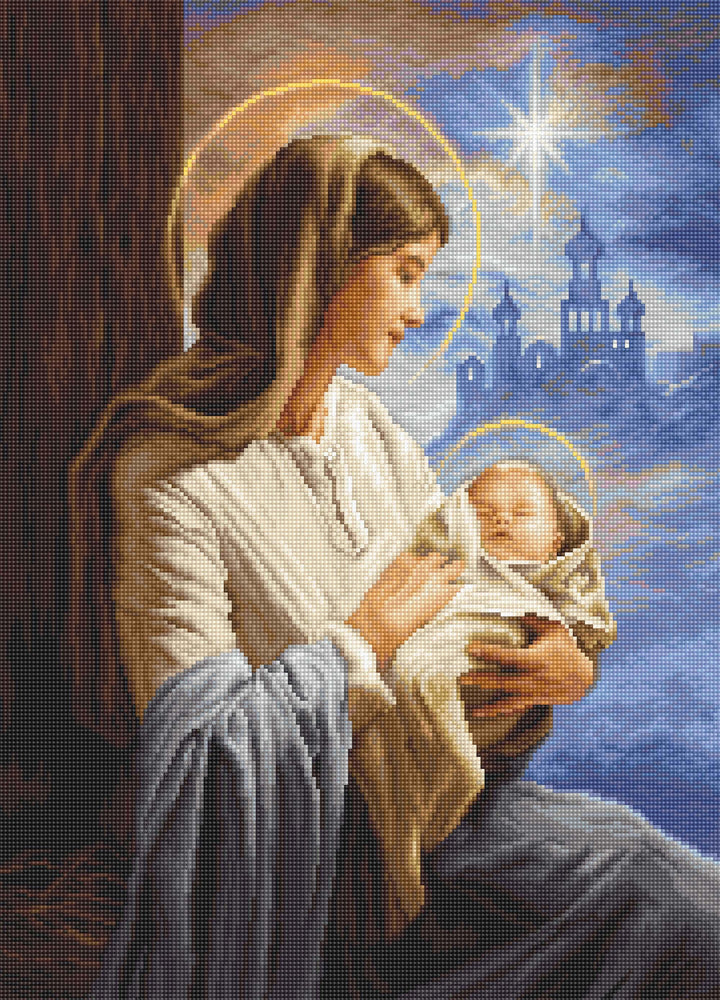Saint Mary and The Child B617L Counted Cross-Stitch Kit