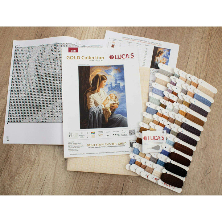 Saint Mary and The Child B617L Counted Cross-Stitch Kit