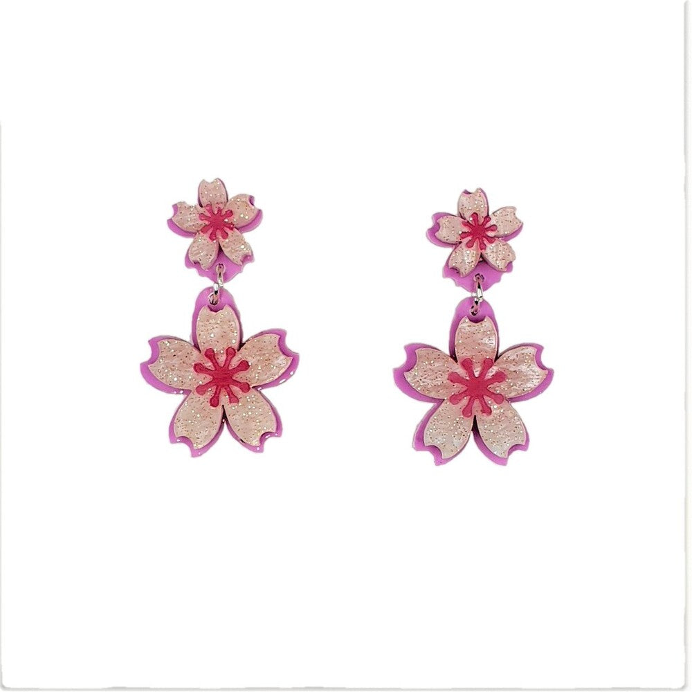 Sakura Blossom Earrings by Cherryloco Jewellery