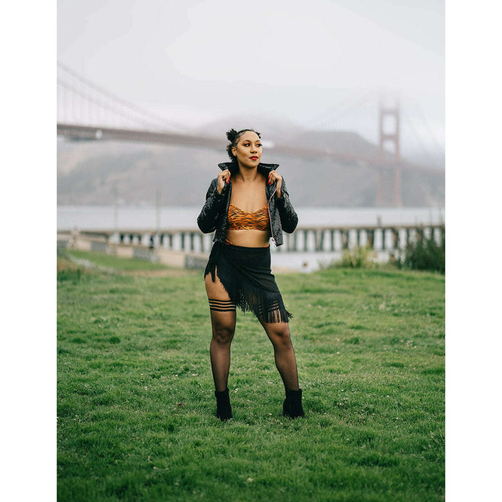 Sam: Fall Hook, Line, & Sinker Fishnet Thigh Highs. Petite to Plus Size