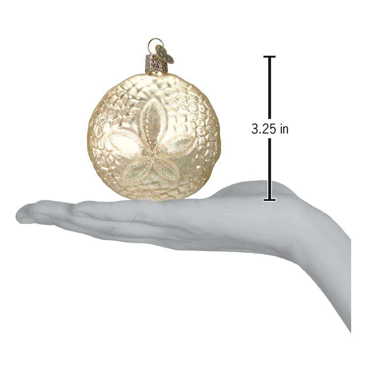 Old World Christmas Sand Dollar Blown Glass Ornament