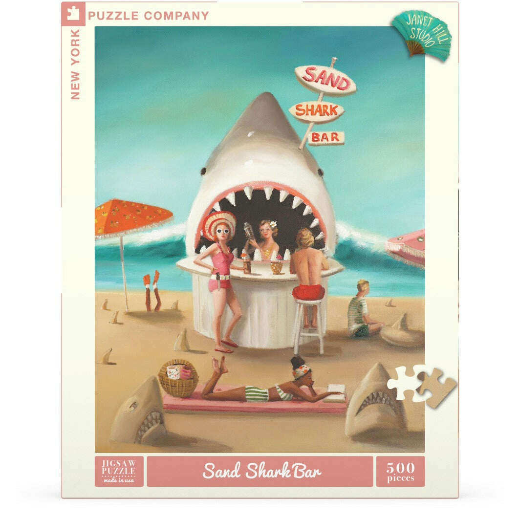 Sand Shark Bar Puzzle Featuring Artwork of Janet Hill