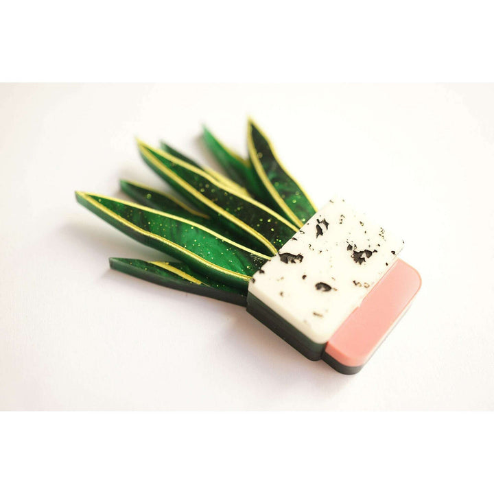 Sansevieria Potted Plant Brooch – view 5