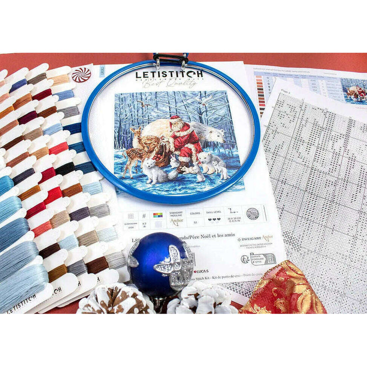 Santa and Friends L8082 Counted Cross Stitch Kit