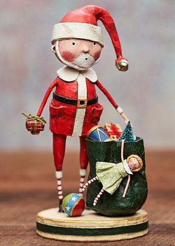 Santa & His Sack Figurine by Lori Mitchell - Quirks!