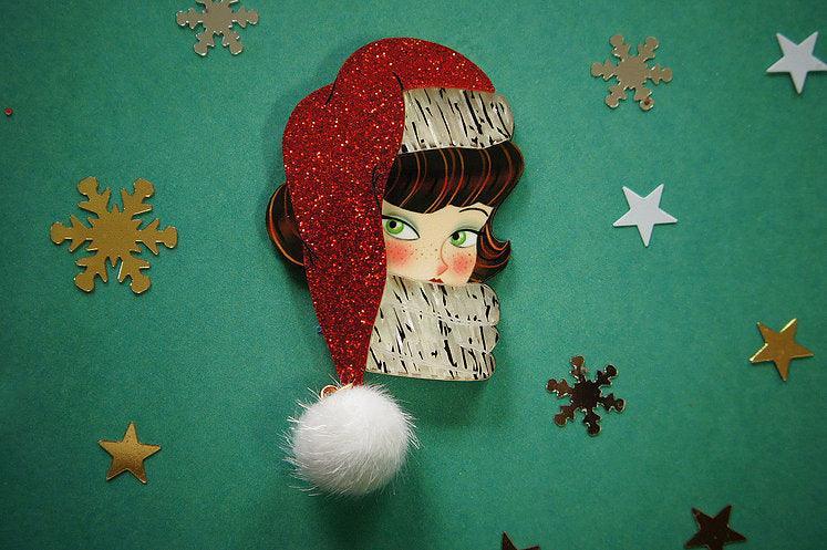 Santa Baby Brunette Brooch by Laliblue - Quirks!