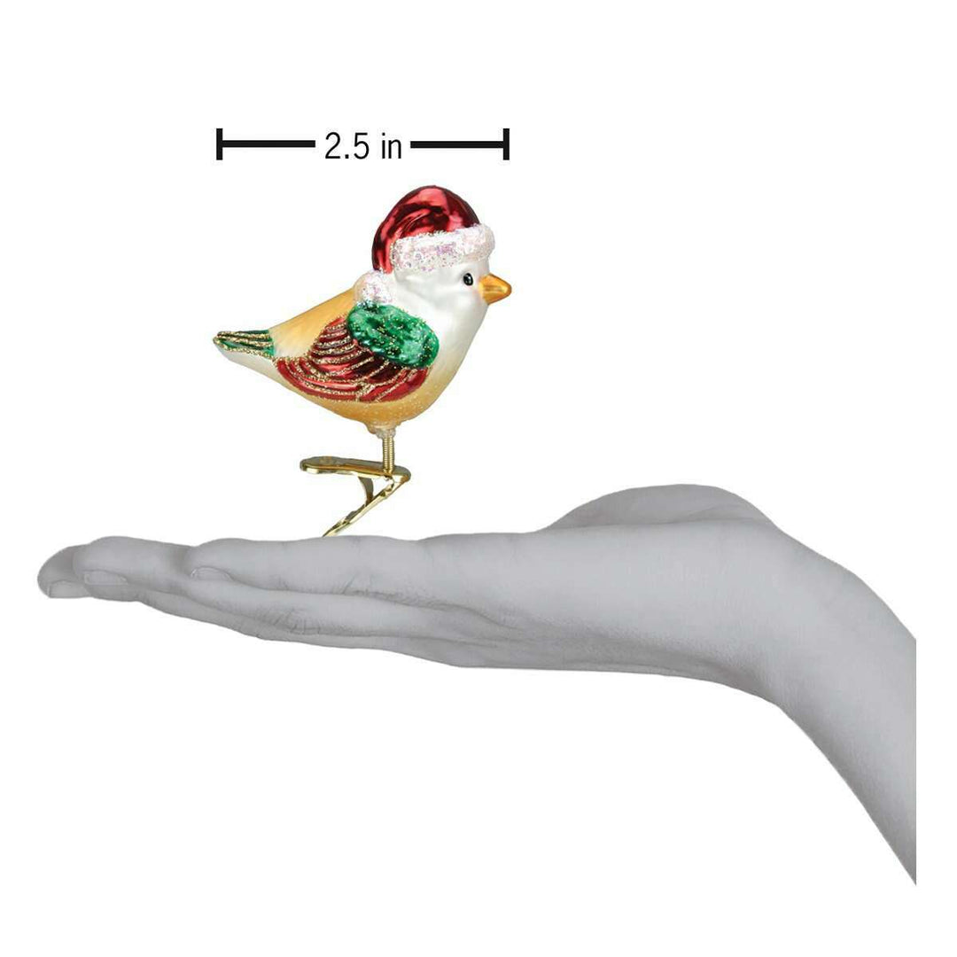 Old World Christmas Santa Bird Blown Glass Ornament
