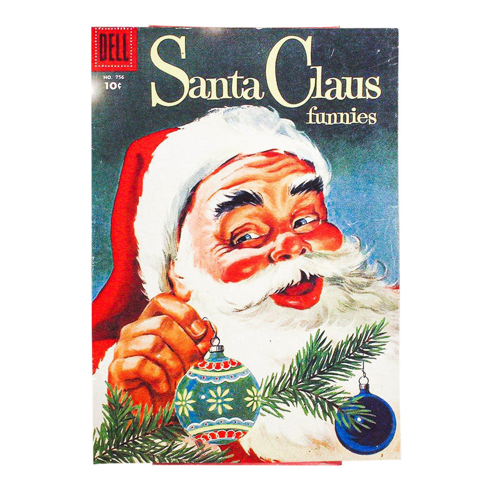 Santa Claus Funnies Christmas Book Cover Wood Cutouts by Sawmill Shop