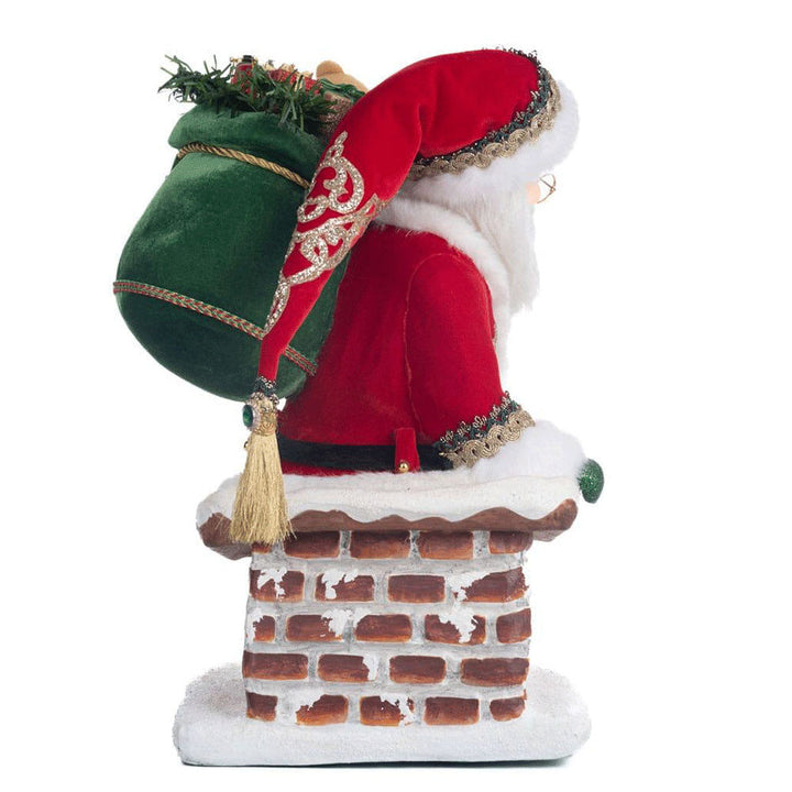 Santa Climbing Chimney Tree Topper by Katherine's Collection image 2