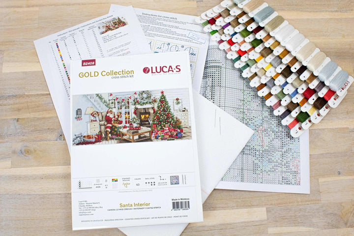 Santa interior B2408L Counted Cross-Stitch Kit