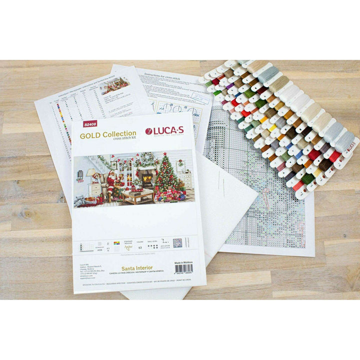 Santa interior B2408L Counted Cross-Stitch Kit