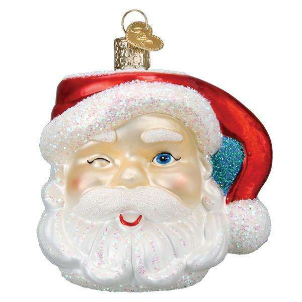 Old World Christmas Santa Mug Blown Glass Ornament