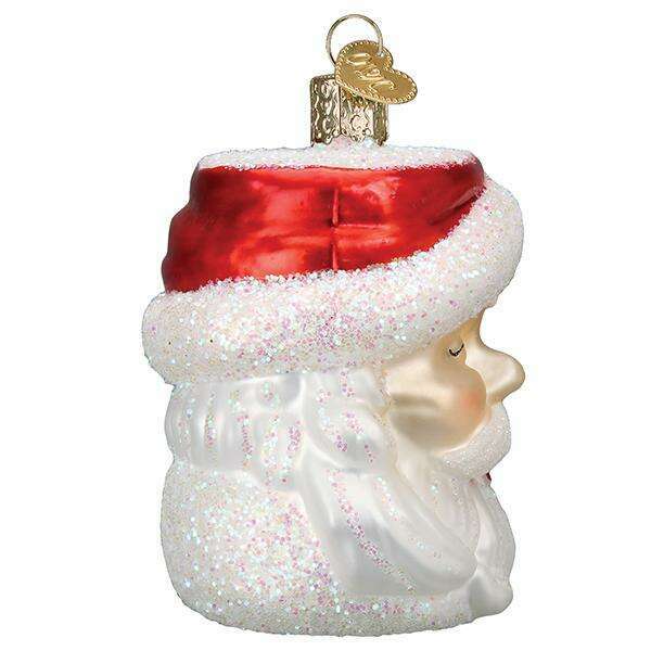 Old World Christmas Santa Mug Blown Glass Ornament