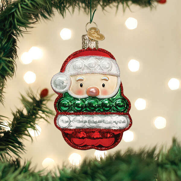 Old World Christmas Santa Popper Blown Glass Ornament