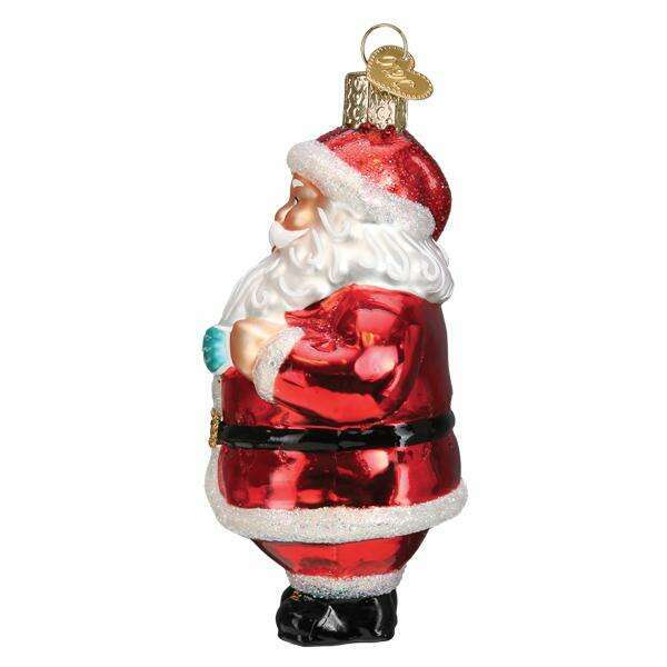 Old World Christmas Santa Revealed Blown Glass Ornament