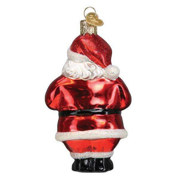 Old World Christmas Santa Revealed Blown Glass Ornament